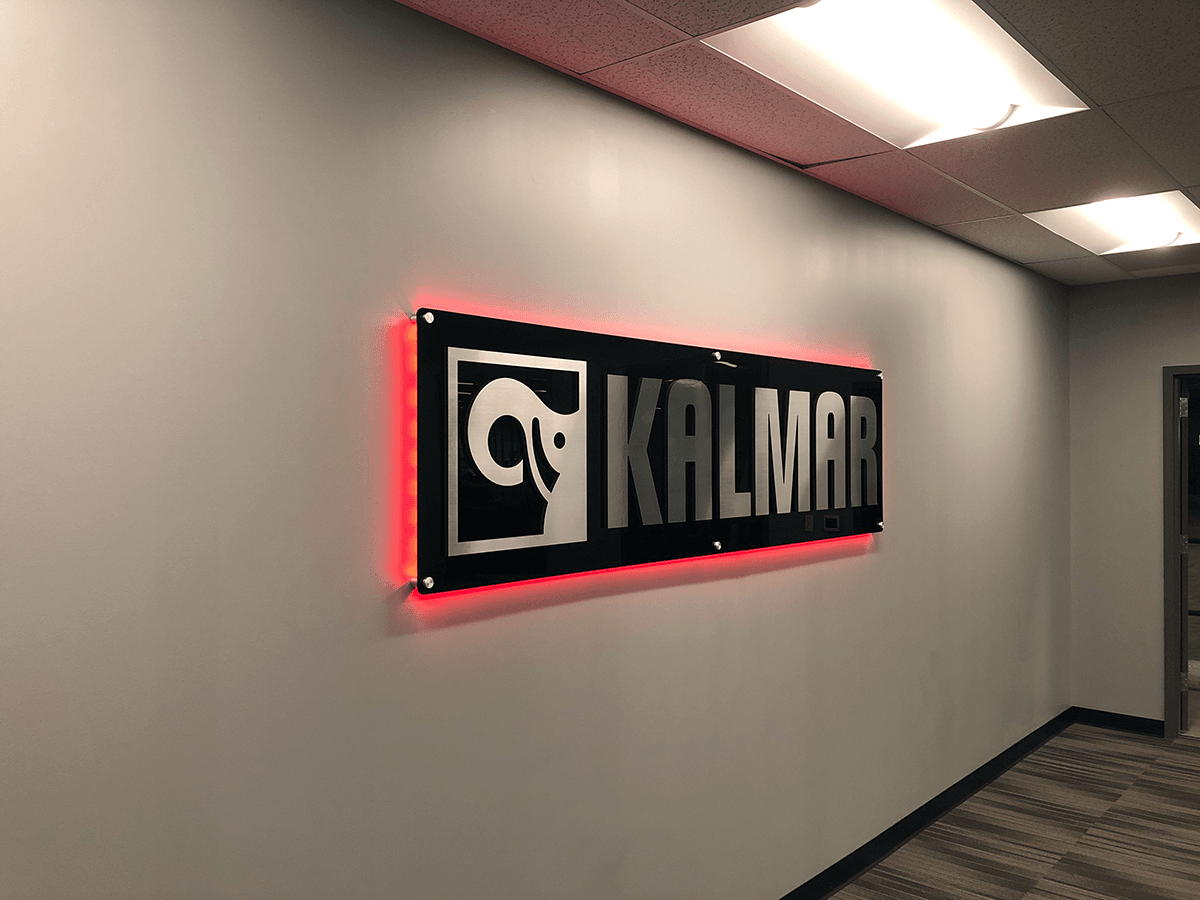 kalmar illuminated red led sign