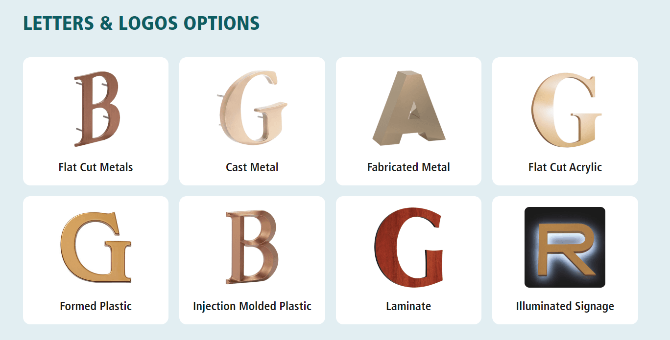 Letters and Logo Options