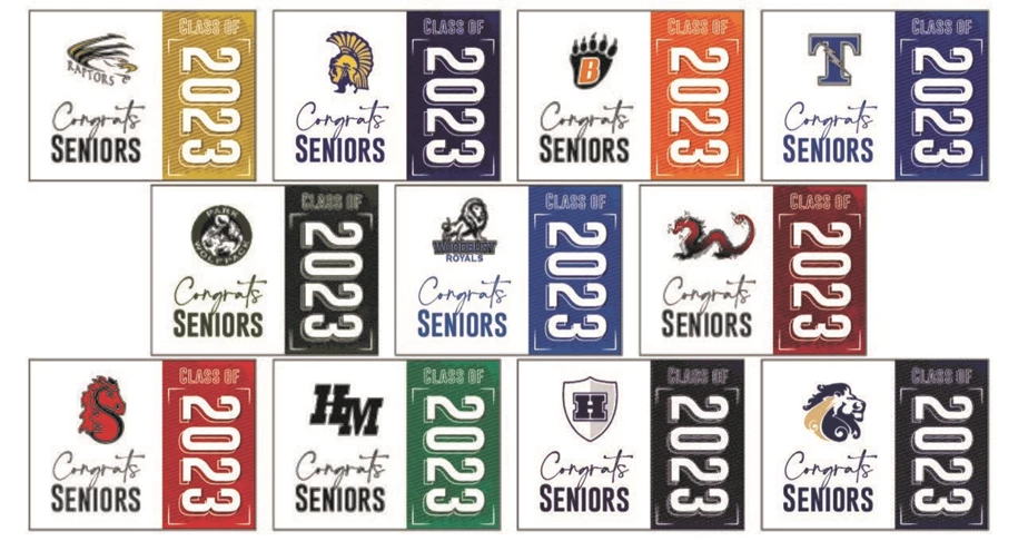 Celebrate your Senior with a Customized Yard Sign with School Logo