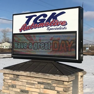 Electronic LED Monument Sign for Automotive Services in Hugo, MN